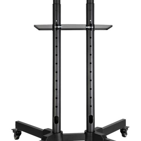Support TV Sur Pied Réglable 32-70 Pouces Max 60KG Avec Étagères De Rangement