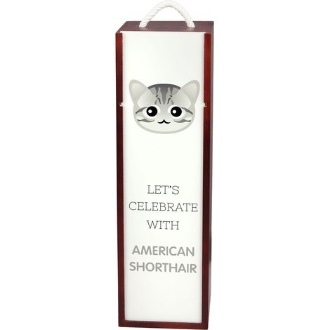 American Shorthair - caja de vino con gráficos e inscripción de Art-Dog (1/5)