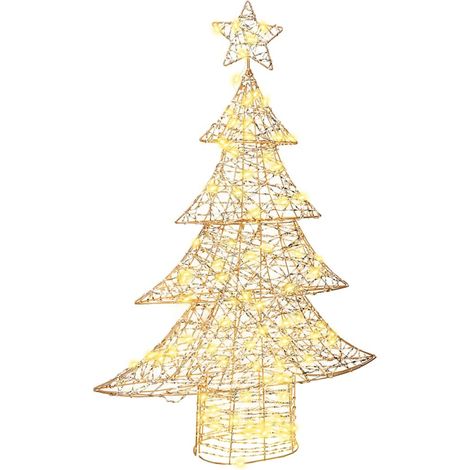 Árbol de Navidad con 120 LED cálido 120,5 cm PET vidaXL