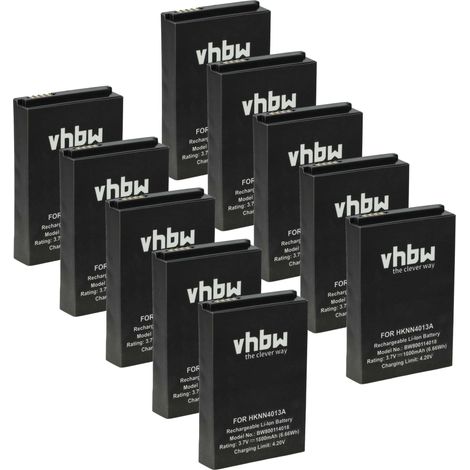 vhbw 10x Battery compatible with Motorola SL1600, SL2600, SL1M, SL2K, SL2M, SL1000, SL300, SL3000 Radio, Walkie-Talkie (1800 mAh, 3.7 V, Li-Ion)