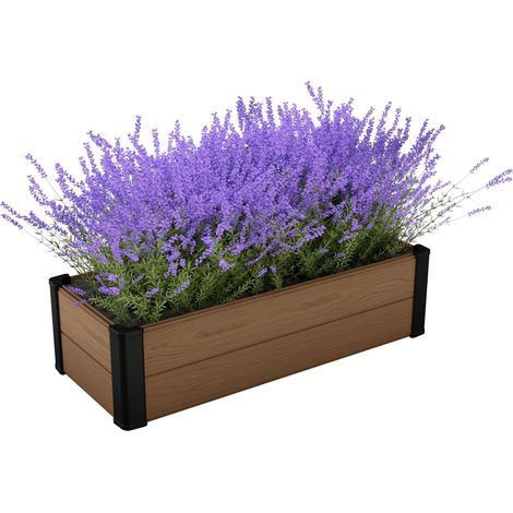 Keter Elevated Maple Trough Pflanzgefäß braun 106x50x32 cm