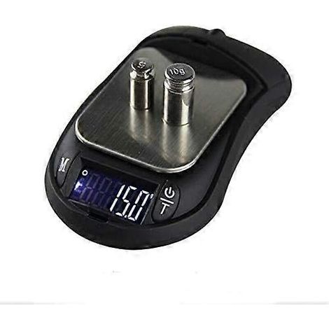 1x Balance de poche de précision, 500 g/0,01 g, balance de précision pour bijoux, souris portable, balance numérique (batterie) (1/4)