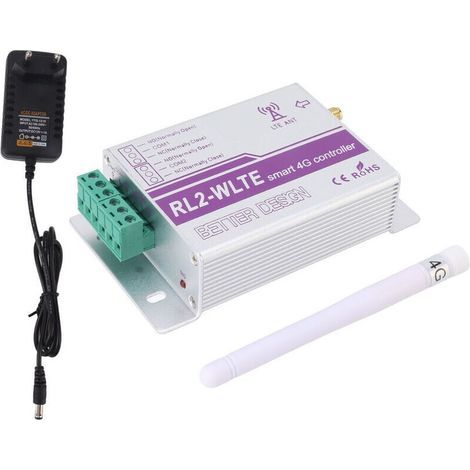 Ouvre-porte GSM 2 canaux 4G – Télécommande lumière 100-240V – Commutateur relais pour garage – Automatisation usine
