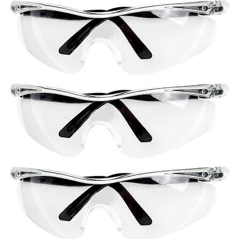 Lot de 3 lunettes de protection transparentes pour enfants, idéales pour le triathlon et la course.-14.3x4.3x4cm-Transparent (1/2)