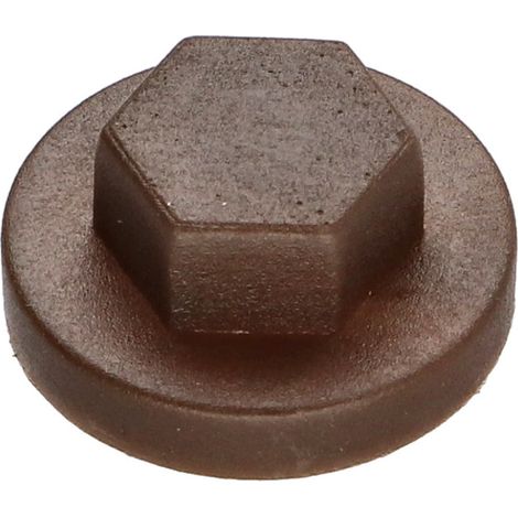 CAP Polyéthylène Vis Diamètre 6.3 Surplat 10 RAL8014 brun sepia