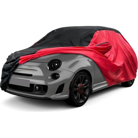 Housse de Voiture Adaptée pour VW Up Fiat 500 Fiat Panda Smart Forfour, Universelle Housse de Garage Complète étanche avec Porte Zippée pour Neige, Pluie, Protection Tous Temps (1/4)