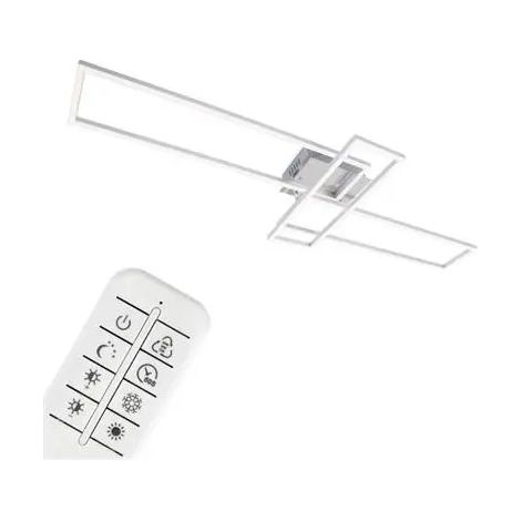 Plafoniera LED bioclimática 110 cm 2x19 W dimmable con control remoto (1/3)