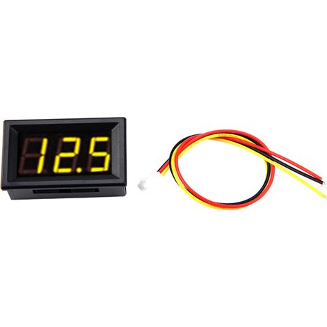 0.56-inch 3-wire LED digital voltmeter panel with reverse polarity protection DC0-100V (yellow) (1/5)