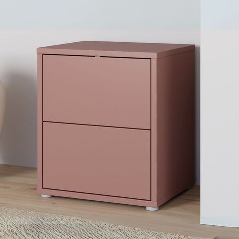 Comodino Medea 2 cassetti terracotta 50x41.5x57.5H (1/5)