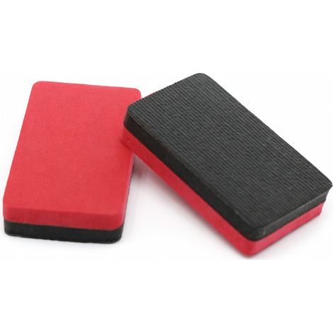 Tampon d'argile carré à rayures rouge (1/5)