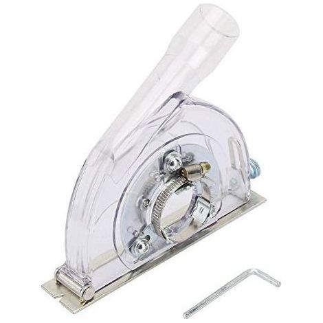 Couvercle anti-poussière pour meuleuse d'angle 100/125/150 mm – Capture 95% de poussière – Coque en PC transparent – Pour béton et marbre (1/5)