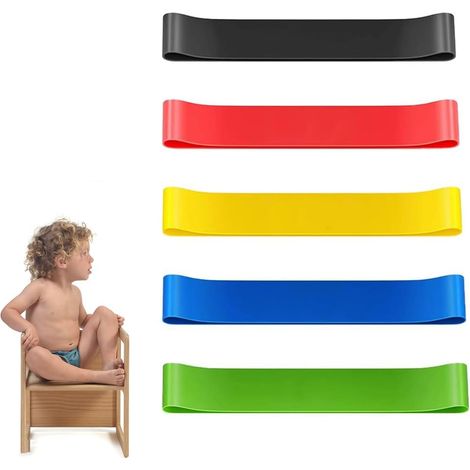 Bandes Élastiques pou Pieds de Chaise,5 Pièces Bandes de Chaise,Bandes élastiques en Latex,Bandes de Chaise pou Les Pesonnes Ayant des Pieds Agités,Bande de Pied Extensible (1/4)