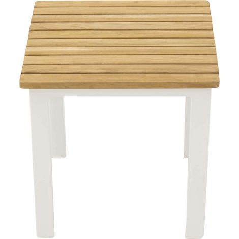 Mexico Table d'appoint, blanc, teck. (1/4)