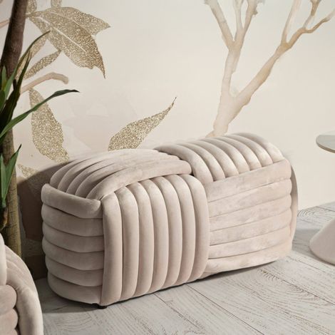 Dmora - Mesa Calcea, Banco multiusos, Asiento de invitados, Cofre multifuncional, 90x45 h45 cm, Rosa (1/5)