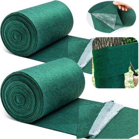 Film protecteur pour arbres, paillis - utilisé pour protéger les arbres du froid intense et conserver l'humidité - 2 rouleau, 20 cm x 20 m, vert (1/5)