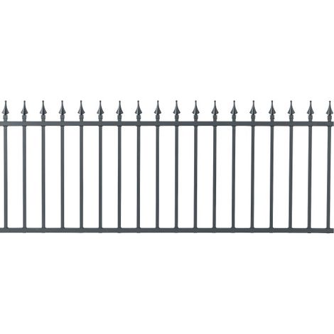 Easycloture – Clôture aluminium tradition travée style ferronnerie 2m – Hauteur 76.5 cm – Couleur gris – Résistante aux intempéries (1/4)