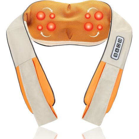 Randaco Masajeador de hombros y cuello, dispositivo de masaje eléctrico de rotación 3D con función de calentamiento para espalda, hombros, piernas cervicales (1/5)