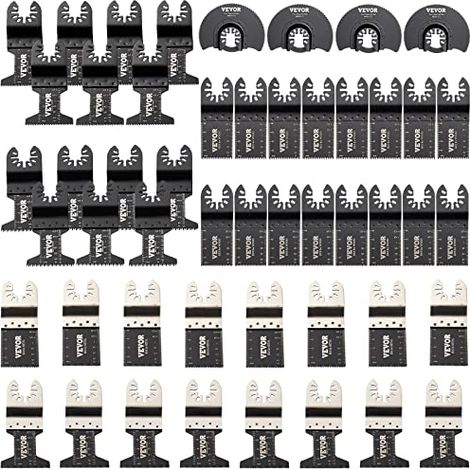 Kit Scie à Outil Oscillant 7 Types de Lames Lame Multifonction Oscillante Acier Inoxydable Multi-outils Universelles Oscillantes 45-47HRC pour Faciliter le Processus Coupe - (1/5)