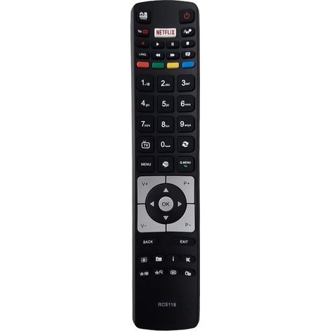RC5118 Télécommande de remplacement pour Hitachi Smart TV avec clé NETFLIX (1/5)