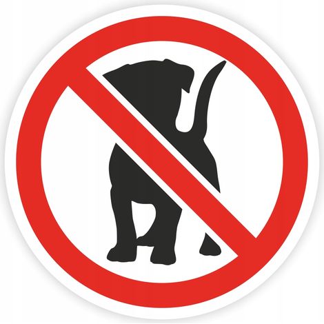 Autocollant d'information - CHIENS INTERDITS 10 cm (1/2)