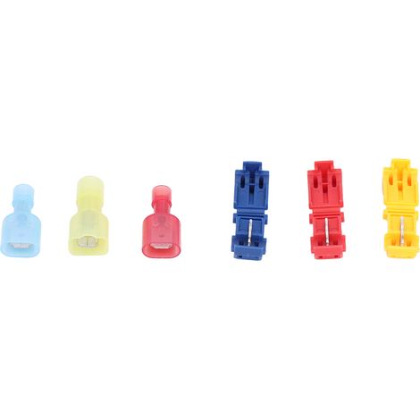 Elektrische T-Abzweigverbinder-Sets, Schnellverbinder-Crimpklemmen, nylonummantelt, vollisoliert, Stecker, Flachsteckverbinder (1/5)