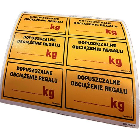 NC026 Zulässige Belastung des Racks ...... kg - (1/2)