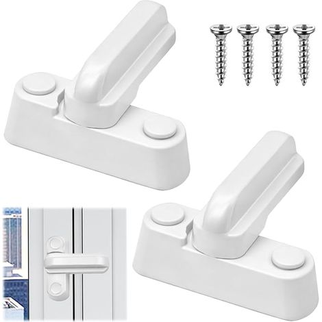 Verrous de Fenêtre Aluminium, Blanc (1/5)