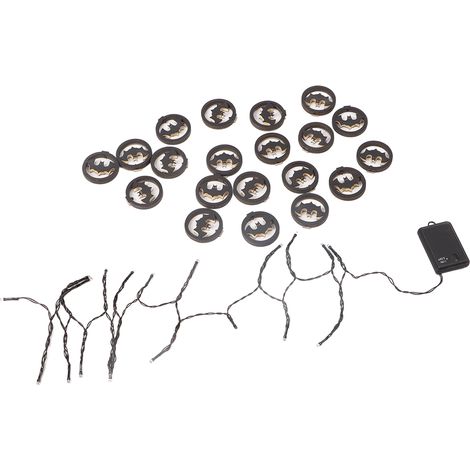 Guirlande lumineuse Halloween IP65 étanche bois 3D, 20 lampes chauve-souris LED pour décoration fête (1/5)
