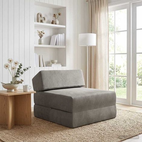 Sofá Cama Plegable Gris Claro 60 x 70 x 41 cm Tela