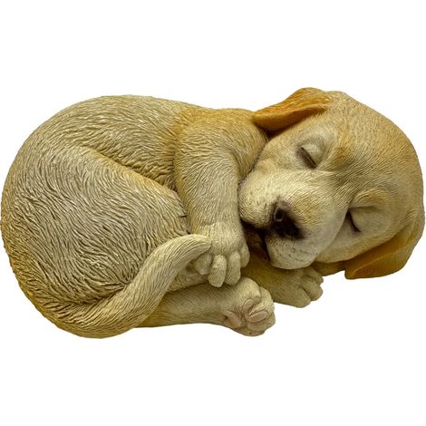 Statuetta in resina raffigurante un cane sdraiato - Stile realistico per la decorazione