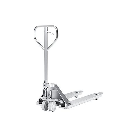 kaiserkraft Transpallet in acciaio inox rulli forche singoli