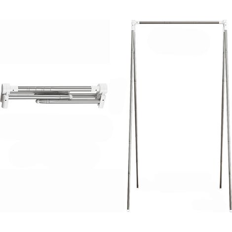 Porte-vêtements de voyage pliable, séchoir à linge d'intérieur en acier inoxydable pour la maison, la buanderie et l'hôtel (1/5)