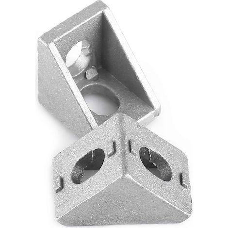10 équerres d'angle en alliage d'aluminium en forme de L, fixations à angle droit 20 x 20 mm (1/2)
