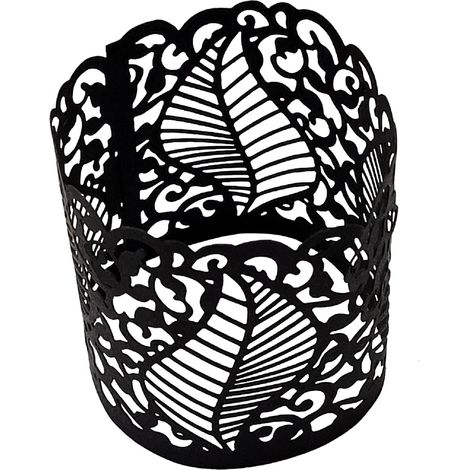 photophores LED pour bougies chauffe-plat, pour centre de table, mariage, fête d'anniversaire, fête prénatale (noir) (1/3)