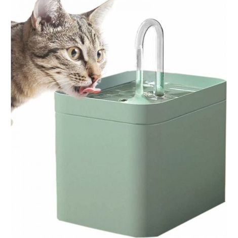 Cat Water Fountain, Ultra Quiet 1.5L Wireless Cat Water Fountain, Cat Pet Water Fountain with Filter for Cats Birds Dogs (1/4)