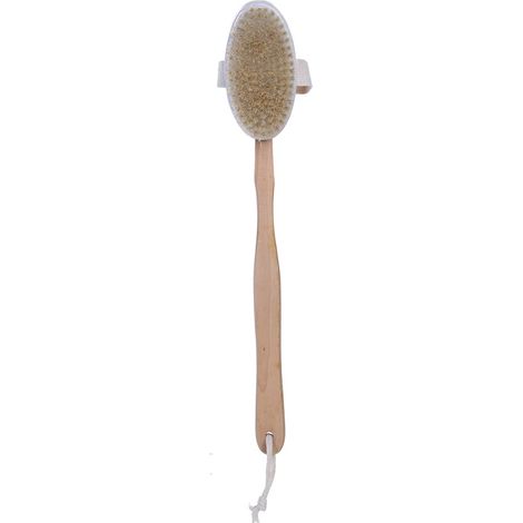 Brosse de sauna naturelle en bois à long manche, accessoire de bain de luxe pour le corps