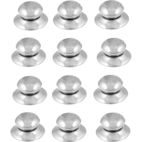 TRADE SHOP - Set 12 Pezzi Pomelli Per Coperchi Universali Pentole Padelle Manici -