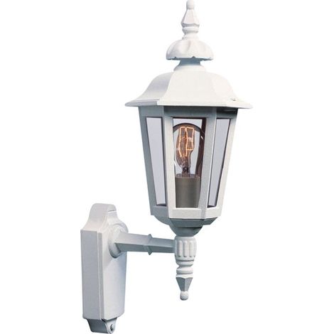 Konstsmide Pallas Applique murale d'extérieur classique Lantern Up - Blanc mat, IP23 (1/3)