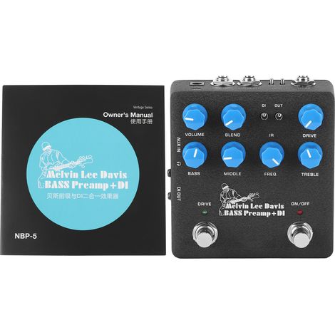 NUX NBP‑5 Pédale de préampli basse électrique + boîte DI, effet métal pour instrument de musique (1/5)