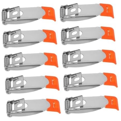 CSPARKV 51 x 18 mm, 10 Stück, Downlight-Federklammer-Befestigungen, Stahlfeder-Deckenleuchten, Panel-Leuchten, LED-Deckenpanel-Lampenclips, Einbauleuchten-Zubehör, Orange