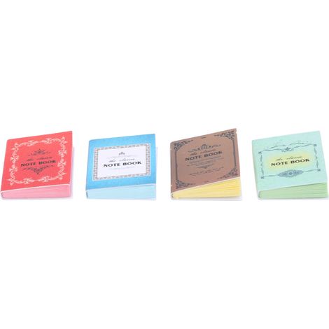 4 pièces de livres miniatures pour maison de poupée 1:12, accessoires de décoration et jouets (1/5)