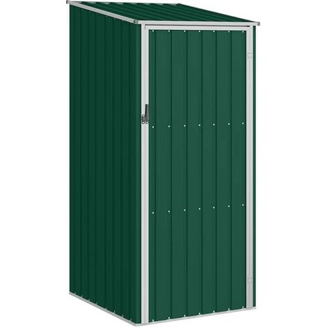 Chalet de jardin vert, 87x98x159 cm, métal galvanisé. (1/5)