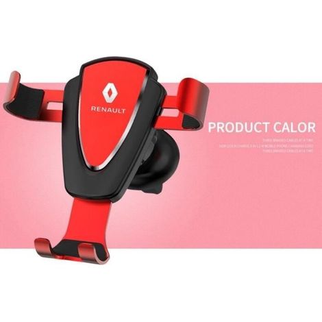 Accessoires Voiture,Support de téléphone portable pour voiture,Navigation GPS,pour Renault Captur Duster Megane 2 3 - Type Rouge (1/4)