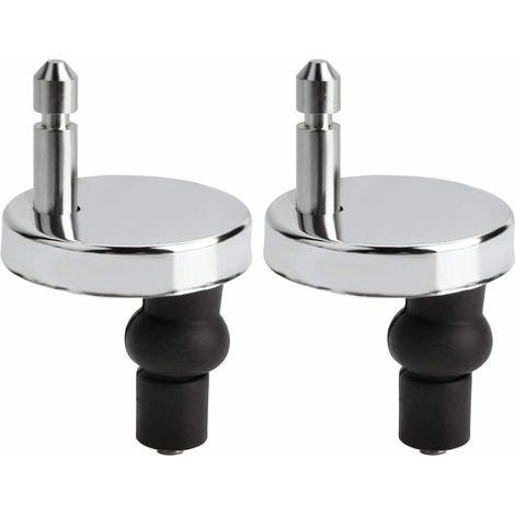 Lot de 2 fixation abattant wc universels pour abattant de WC-Compatible avec la plupart des sièges de WC standards avec système d'abaissement automatique-Facile à installer (1/5)