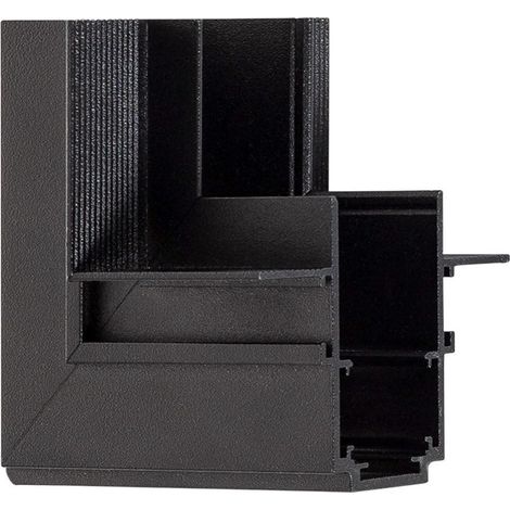 Connettore ad L Verticale per Binario Magnetico da Incasso 20mm Nero