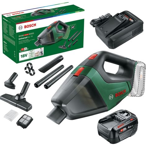 Bosch 06033B9102 18v Vacuum Cleaner UniversalVac + Nozzles + 4AH Battery Kit (1/5)