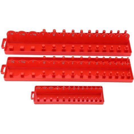 Ensemble de 3 plateaux de rangement pour douilles, multifonctionnel, pour boîte à outils de réparation automobile (1/4)