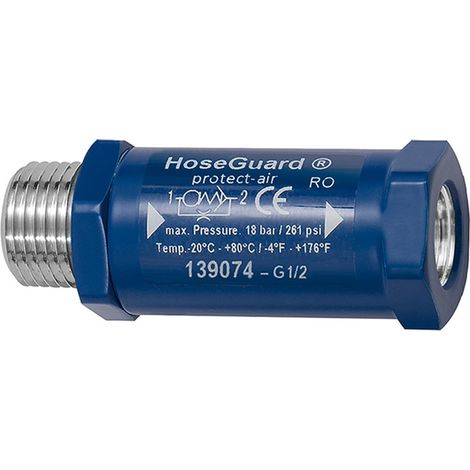 Riegler Schlauchbruchsicherung »Hose Guard«, Alu/Polyacetat, G 1/4 AG/IG (1/2)