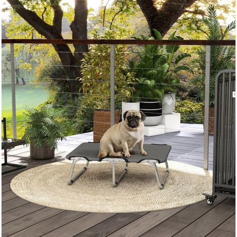 Lettino pieghevole per cane 71 x 58 x 20 cm, fino a 10 kg, grigio HAVRYA (1/4)