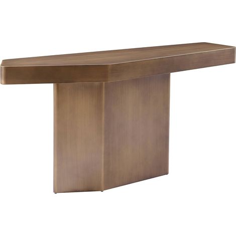 console murale design finition or brossé style contemporain - or brossé élégant
